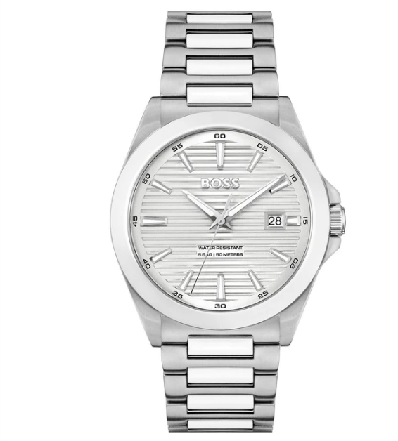BOSS by Hugo Boss Stainless Steel Silver White Dial Watch