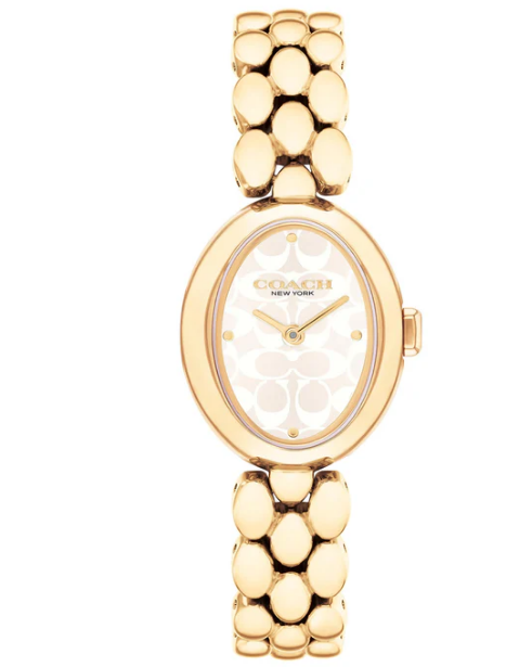 Coach Gold Steel White Dial Women's Watch